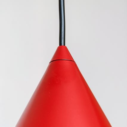 Lustre suspenso ETNA em cabo 1xE27/15W/230V, Ø 25 cm, vermelho