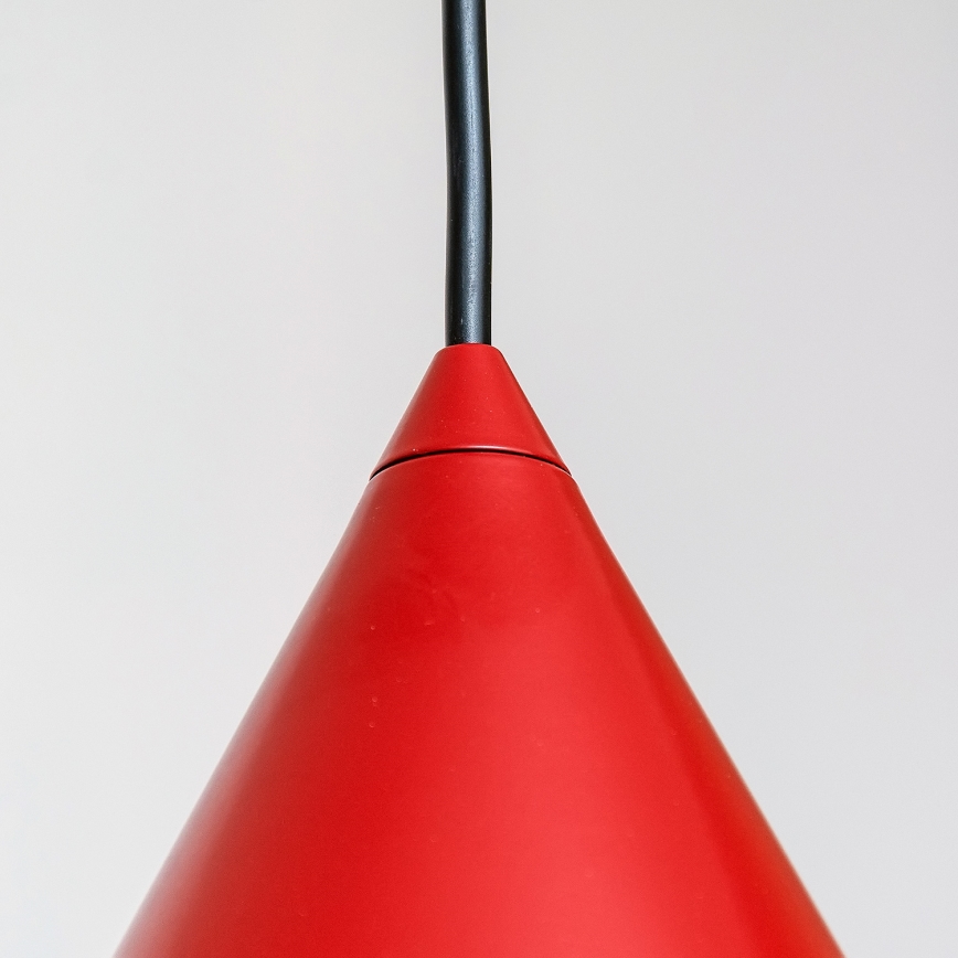 Lustre suspenso ETNA em cabo 1xE27/15W/230V, Ø 25 cm, vermelho