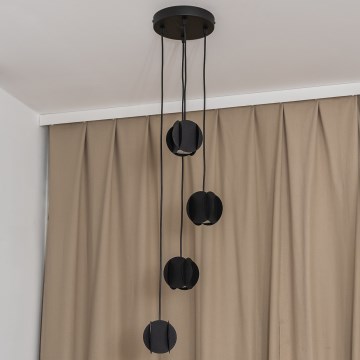 Lustre suspenso GAMBIT 4xGU10/10W/230V preto