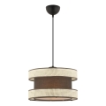 Lustre suspenso HALO 1xE27/60W/230V castanho/creme