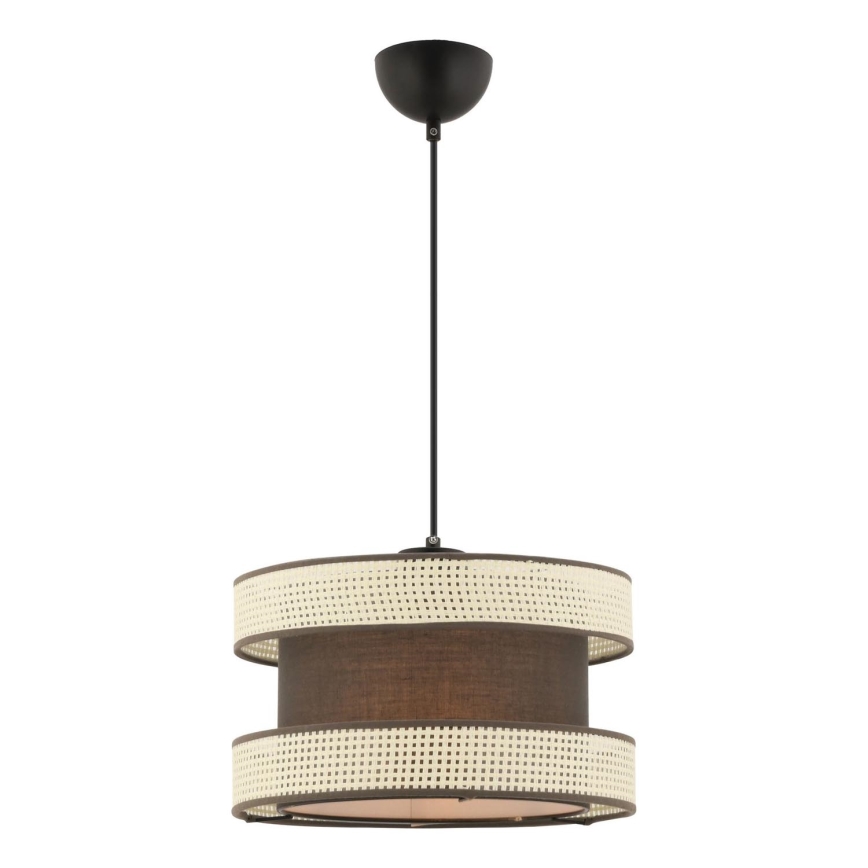 Lustre suspenso HALO 1xE27/60W/230V castanho/creme