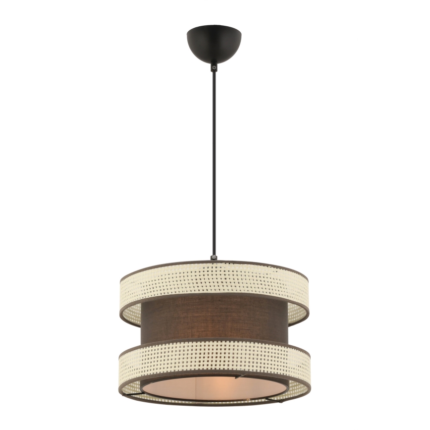 Lustre suspenso HALO 1xE27/60W/230V castanho/creme