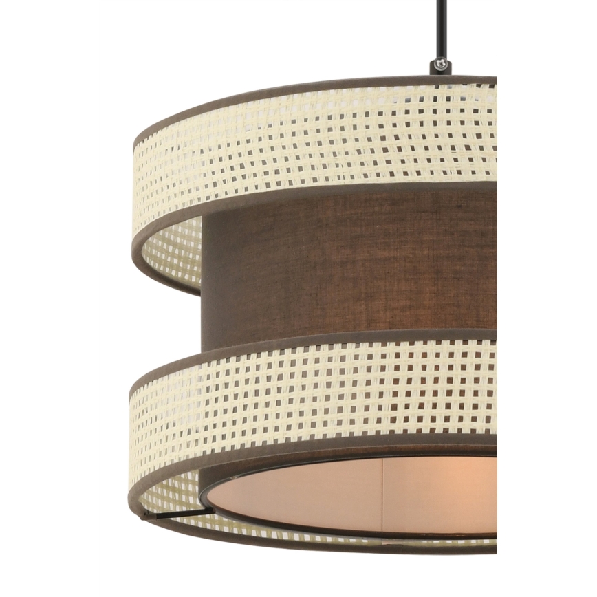 Lustre suspenso HALO 1xE27/60W/230V castanho/creme