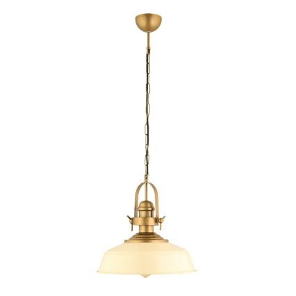 Lustre suspenso MONZA, 1x E27/40W/230V, Ø 35 cm, creme/bronze