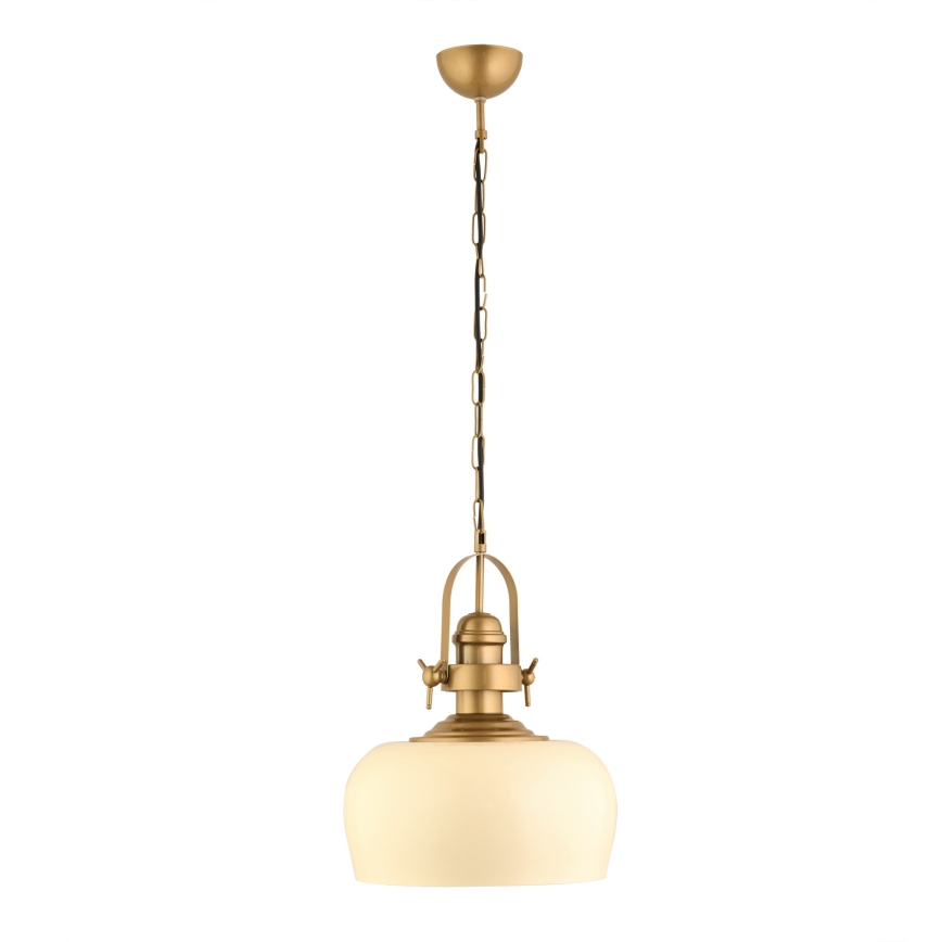 Lustre suspenso MONZA 1xE27/40W/230V, diâmetro 30 cm, creme/bronze