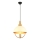 Lustre suspenso MONZA em cabo 1xE27/40W/230V Ø 30 cm creme/dourado