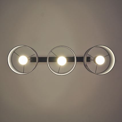 Lustre suspenso por cabo ALBA 3xE27/15W/230V cinzento