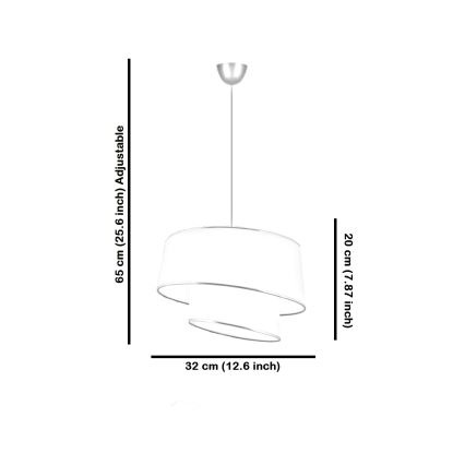 Lustre suspenso por cabo BARETTE 1xE27/60W/230V castanho/cromado brilhante