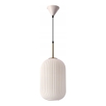 Lustre suspenso por cabo CRESTO 1xE27/40W/230V branco/dourado