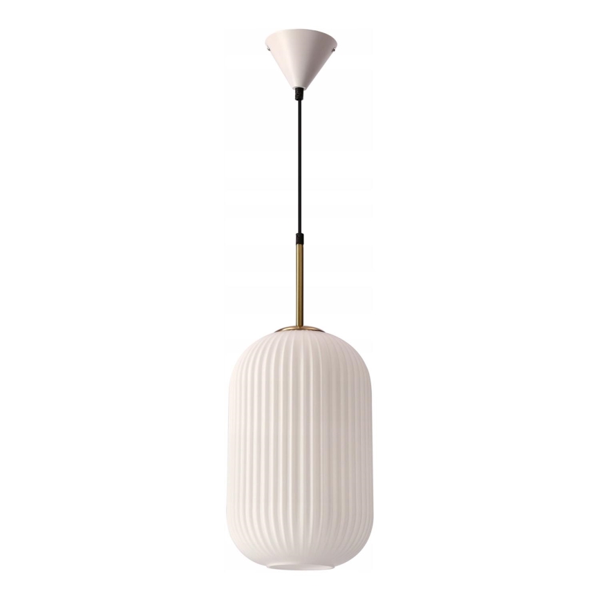Lustre suspenso por cabo CRESTO 1xE27/40W/230V branco/dourado