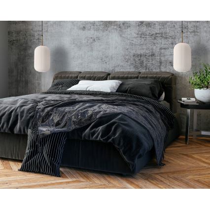 Lustre suspenso por cabo CRESTO 1xE27/40W/230V branco/dourado