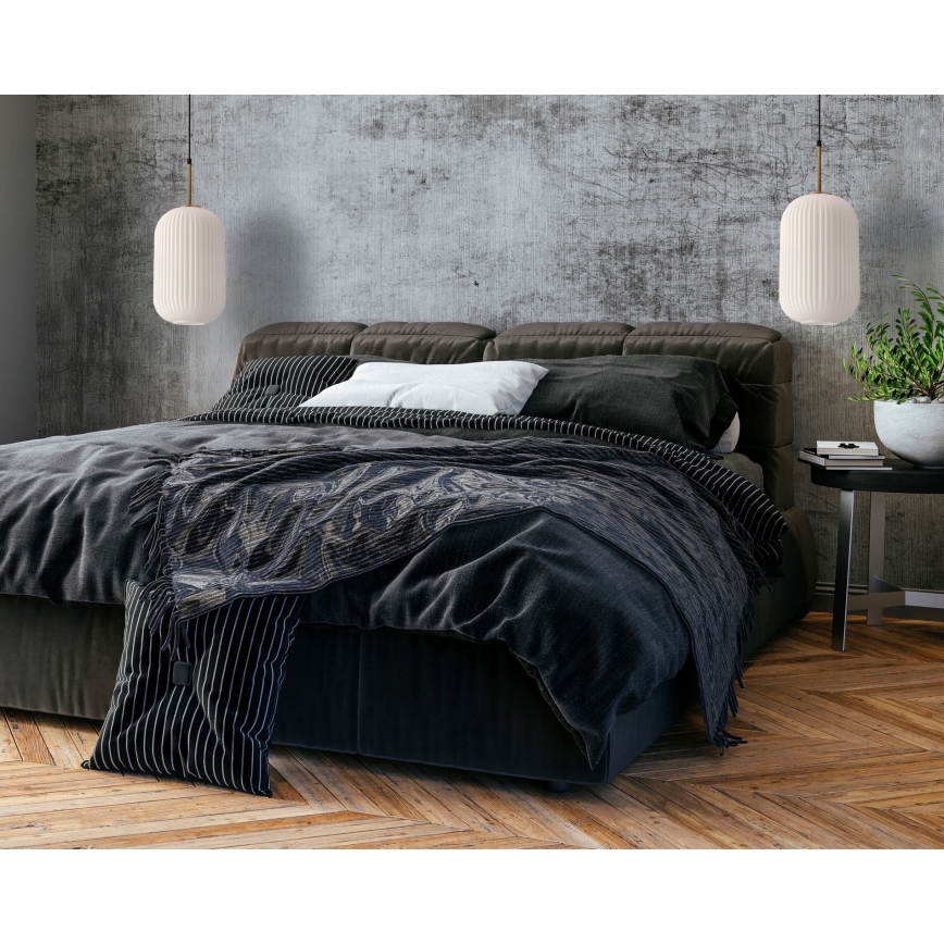 Lustre suspenso por cabo CRESTO 1xE27/40W/230V branco/dourado