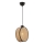 Lustre suspenso por cabo DRUM 1xE27/60W/230V castanho/preto