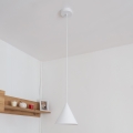 Lustre suspenso por cabo ETNA 1xE27/15W/230V diâmetro 18,5 cm branco