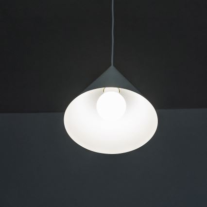 Lustre suspenso por cabo ETNA 1xE27/15W/230V diâmetro 18,5 cm branco