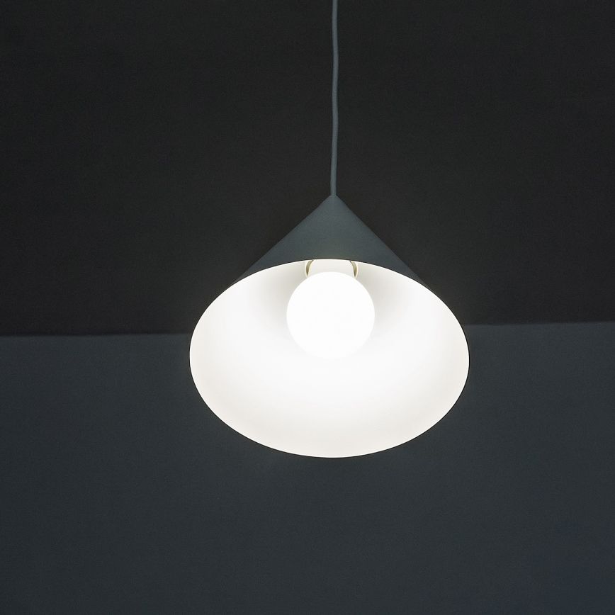 Lustre suspenso por cabo ETNA 1xE27/15W/230V diâmetro 18,5 cm branco