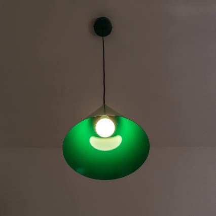 Lustre suspenso por cabo ETNA 1xE27/15W/230V, diâmetro 25 cm, verde