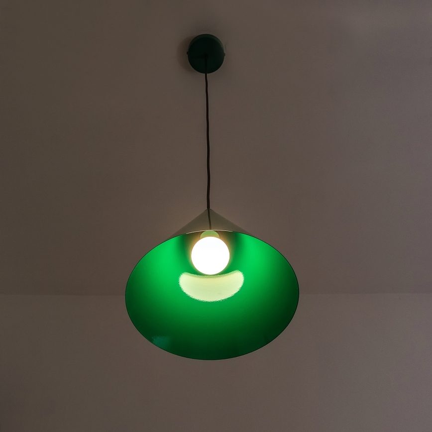 Lustre suspenso por cabo ETNA 1xE27/15W/230V, diâmetro 25 cm, verde