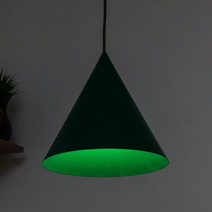 Lustre suspenso por cabo ETNA 1xE27/15W/230V, diâmetro 25 cm, verde