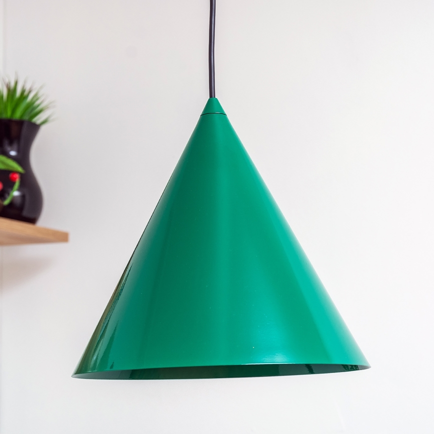 Lustre suspenso por cabo ETNA 1xE27/15W/230V, diâmetro 25 cm, verde