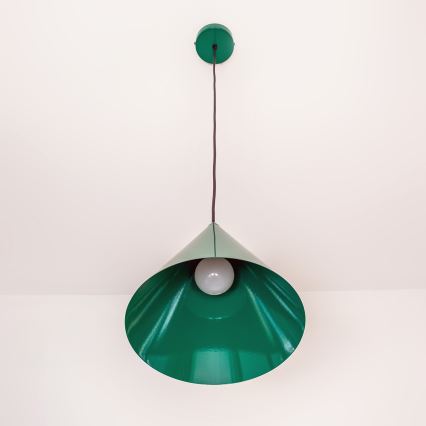 Lustre suspenso por cabo ETNA II 1xE27/15W/230V, diâmetro 25 cm, verde