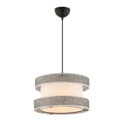 Lustre suspenso por cabo HALO 1xE27/60W/230V creme/cinza