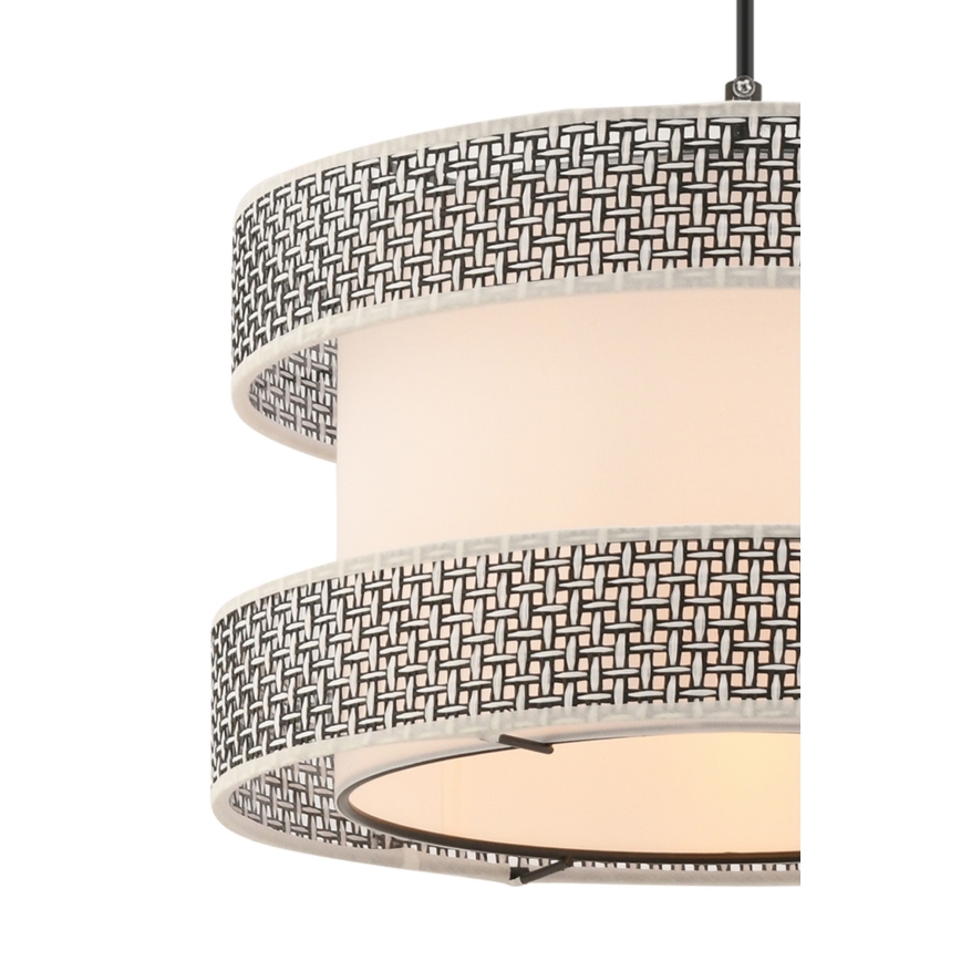 Lustre suspenso por cabo HALO 1xE27/60W/230V creme/cinza