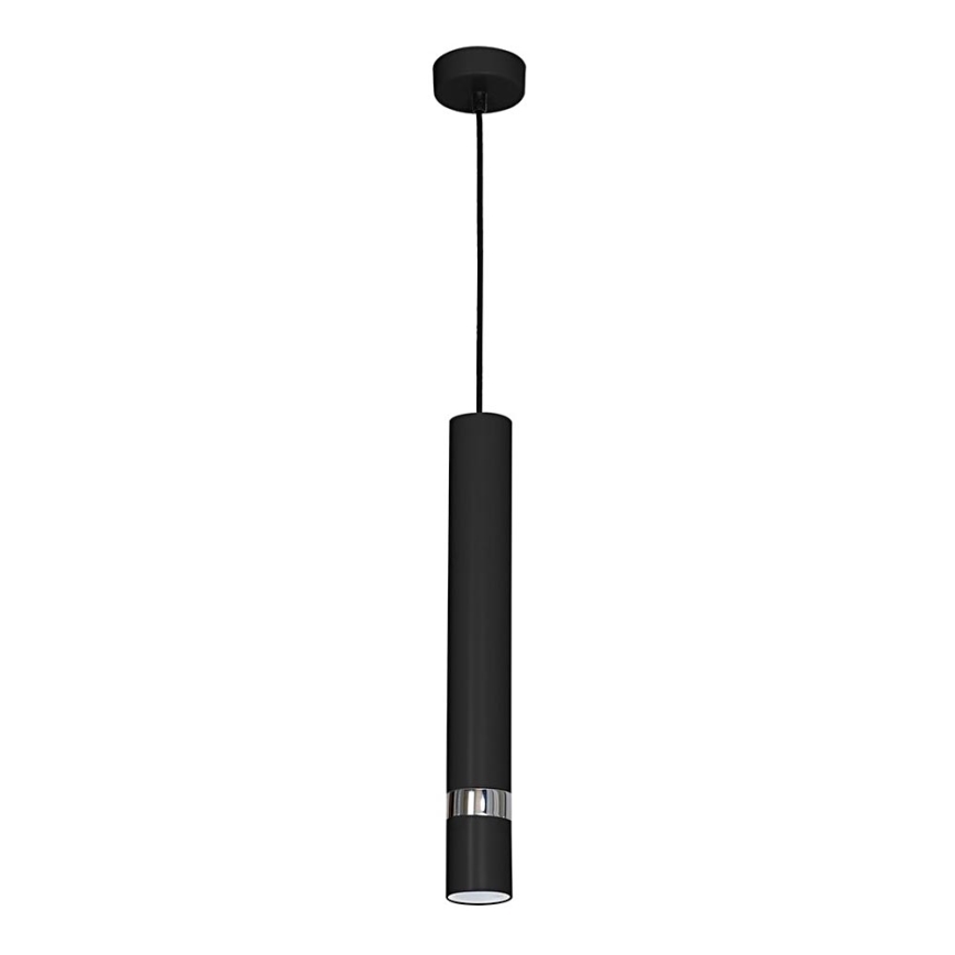 Lustre suspenso por cabo JOKER 1xGU10/25W/230V preto/cromado brilhante