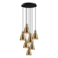 Lustre suspenso por cabo KEM 7xE27/40W/230V dourado