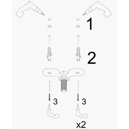 Lustre suspenso por cabo KEM 7xE27/40W/230V dourado