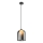 Lustre suspenso por cabo KLEA 1xG9/15W/230V preto fumado