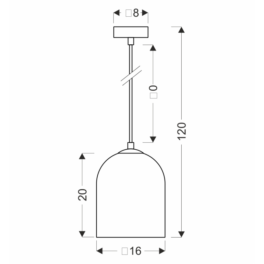 Lustre suspenso por cabo KLEA 1xG9/15W/230V preto fumado