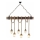 Lustre suspenso por cabo KUTUK 6xE27/40W/230V pinho