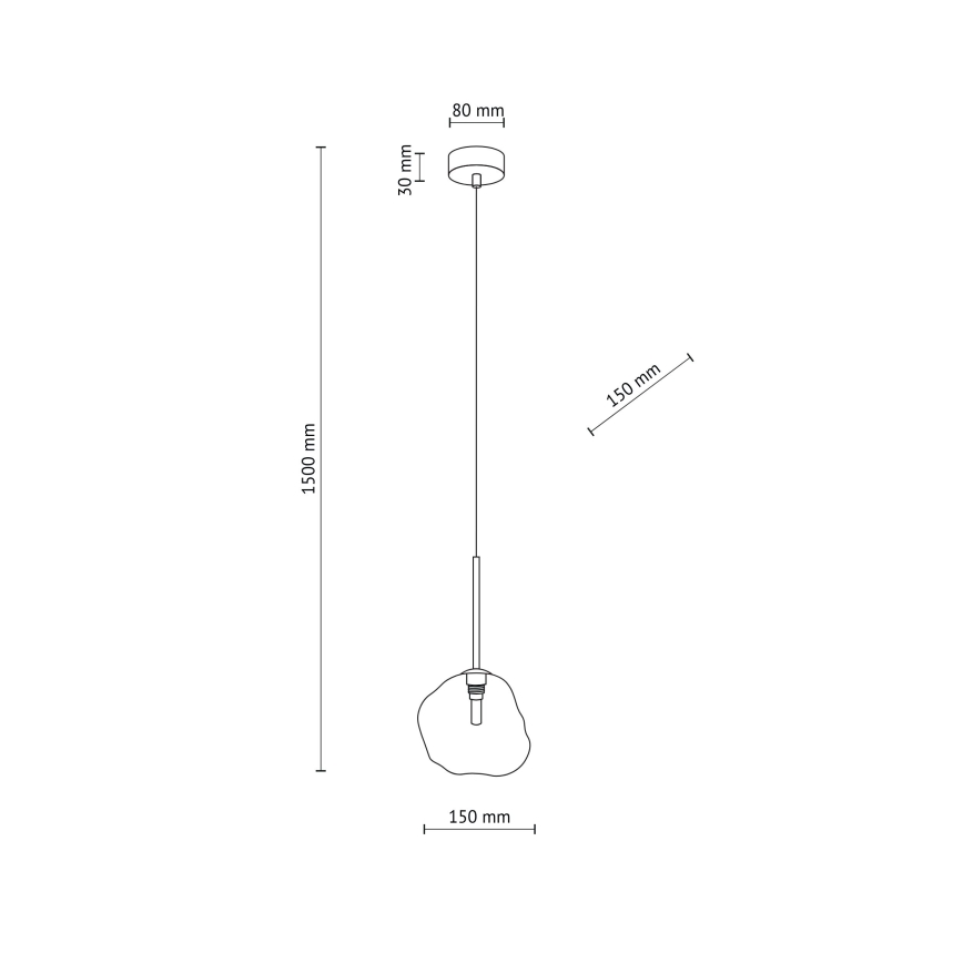 Lustre suspenso por cabo LAVA 1xG9/8W/230V bege/fumê bege