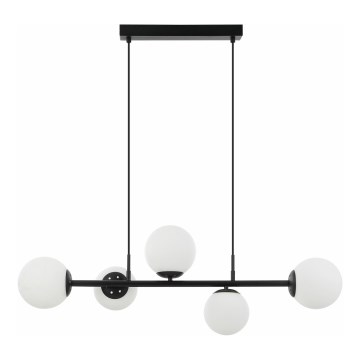 Lustre suspenso por cabo MADDIE 5xE14/5W/230V preto