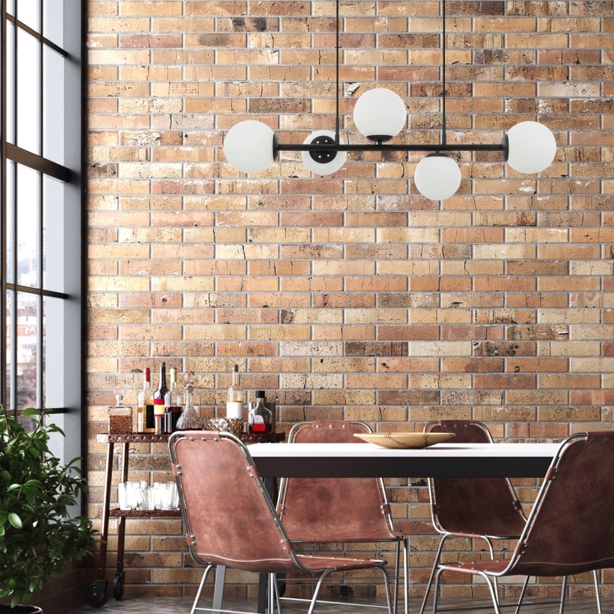 Lustre suspenso por cabo MADDIE 5xE14/5W/230V preto