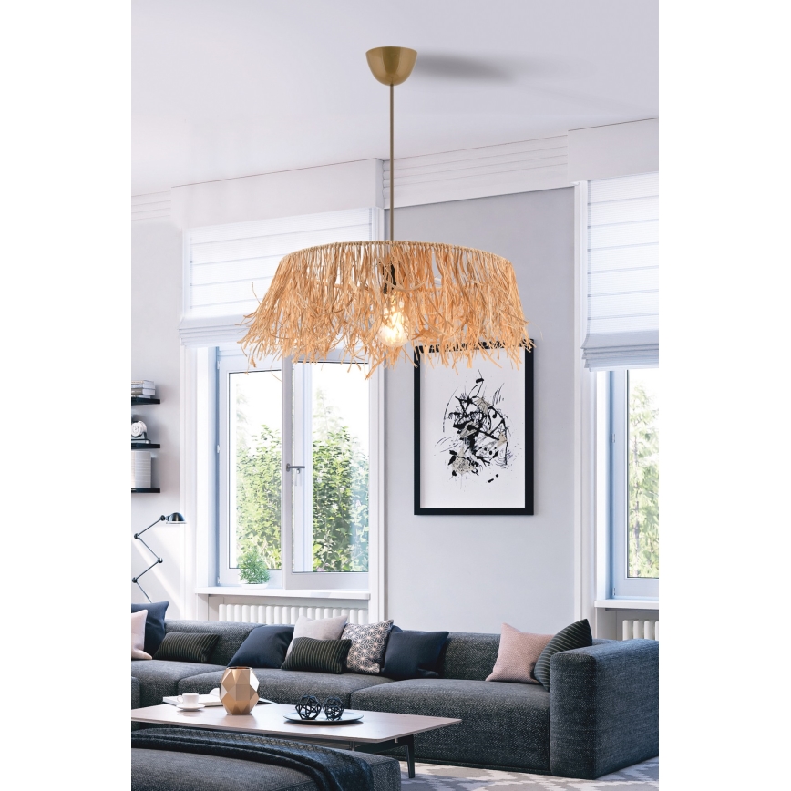 Lustre suspenso por cabo MARISKA 1xE27/40W/230V, ráfia