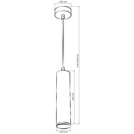 Pendente LED RGBW regulável para casa de banho TURYN 1xGU10/6,5W/230V 2700-6500K Wi-Fi IP44 preto