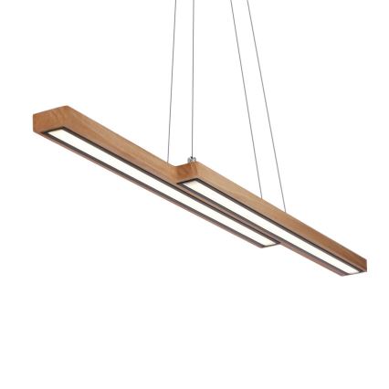 Lustre suspenso por cabo SENTO LED/19W/230V em madeira