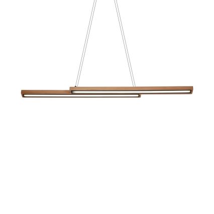 Lustre suspenso por cabo SENTO LED/19W/230V em madeira