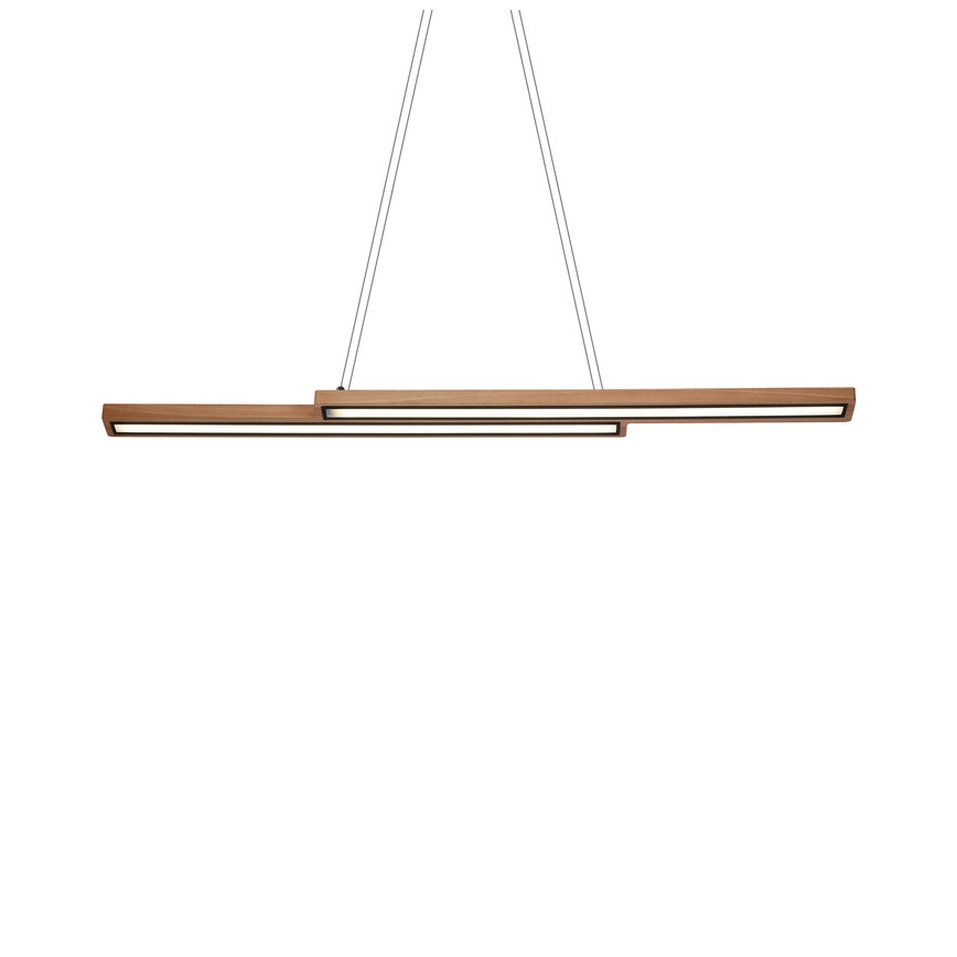 Lustre suspenso por cabo SENTO LED/19W/230V em madeira
