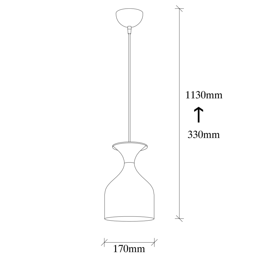 Lustre suspenso por cabo SIVANI 1xE27/40W/230V branco/cobre
