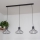 Lustre suspenso por cabo SOLANO 3xE27/15W/230V preto/cromado brilhante