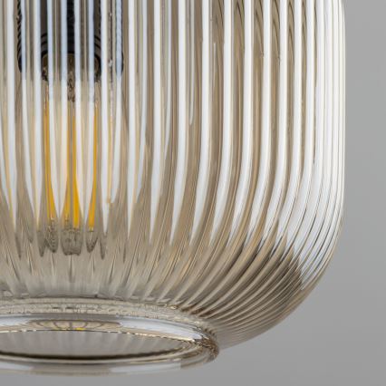 Lustre suspenso por cabo SOPHIA 1xE14/10W/230V preto/verde/bege fumê