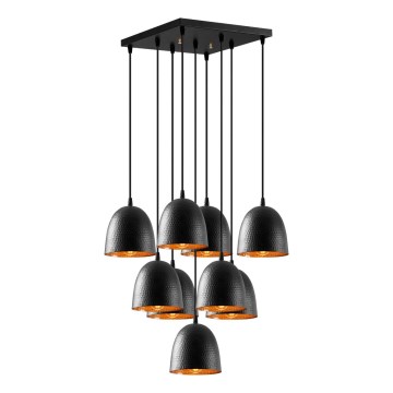 Lustre suspenso por cabo TATTOO 9xE27/40W/230V preto