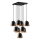 Lustre suspenso por cabo TATTOO 9xE27/40W/230V preto