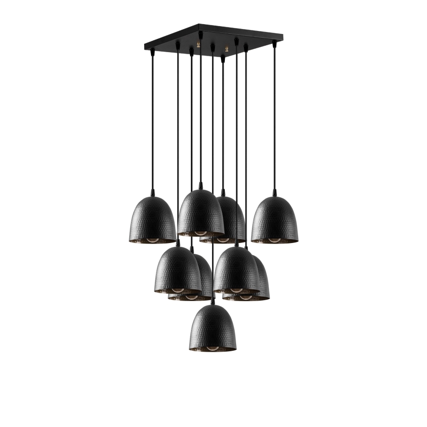 Lustre suspenso por cabo TATTOO 9xE27/40W/230V preto
