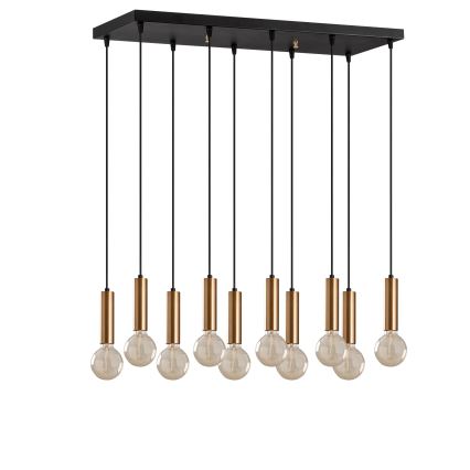 Lustre suspenso por cabo TEMPO 10xE27/40W/230V dourado