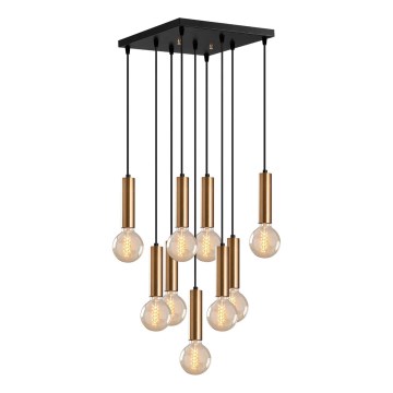 Lustre suspenso por cabo TEMPO 9xE27/40W/230V dourado