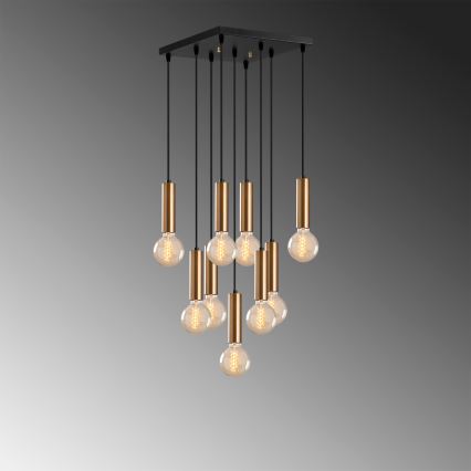 Lustre suspenso por cabo TEMPO 9xE27/40W/230V dourado